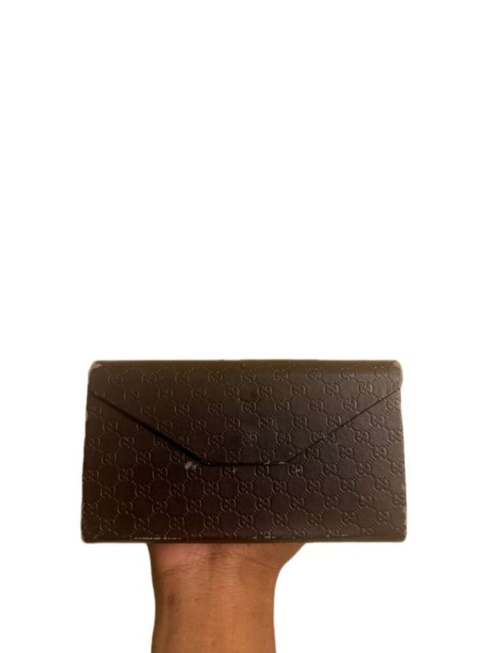 Gucci Brown Pilot Sunglasses. Minor Scratches On The Frame & Case